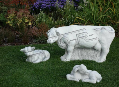 Garden Decoration Calf Terrace Stone Figures Figure Deco Statue
